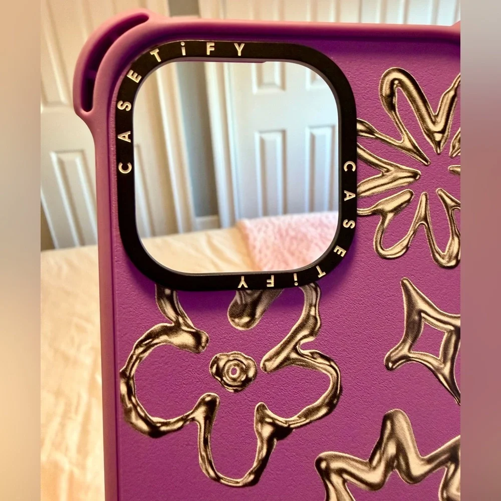 Casetify Lavender Phone Case with Metallic Designs For IPhone 15 ProMax